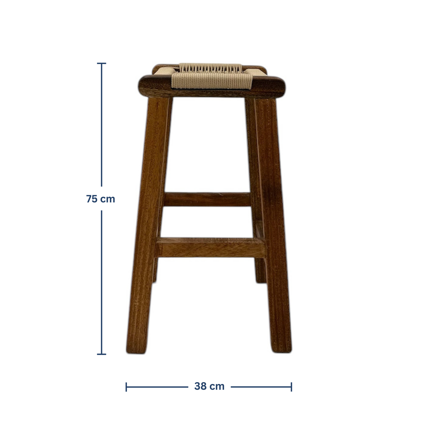 Kheyoot Bar Stool - Teak Wood My Store