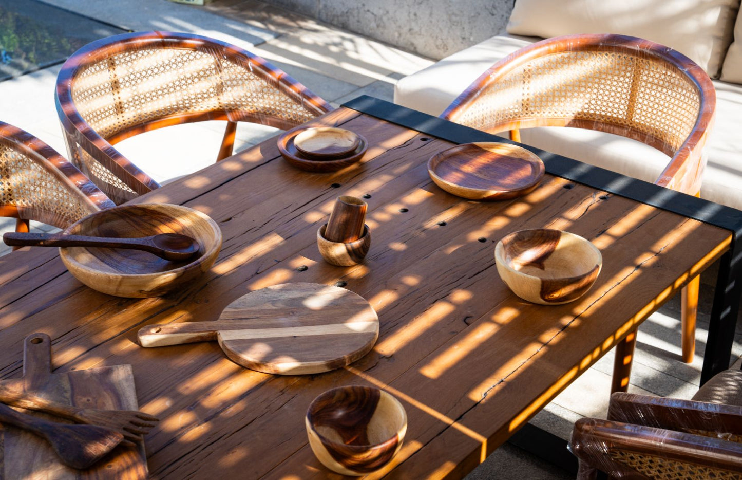 Natural Wooden Plates - 3 Piece Set