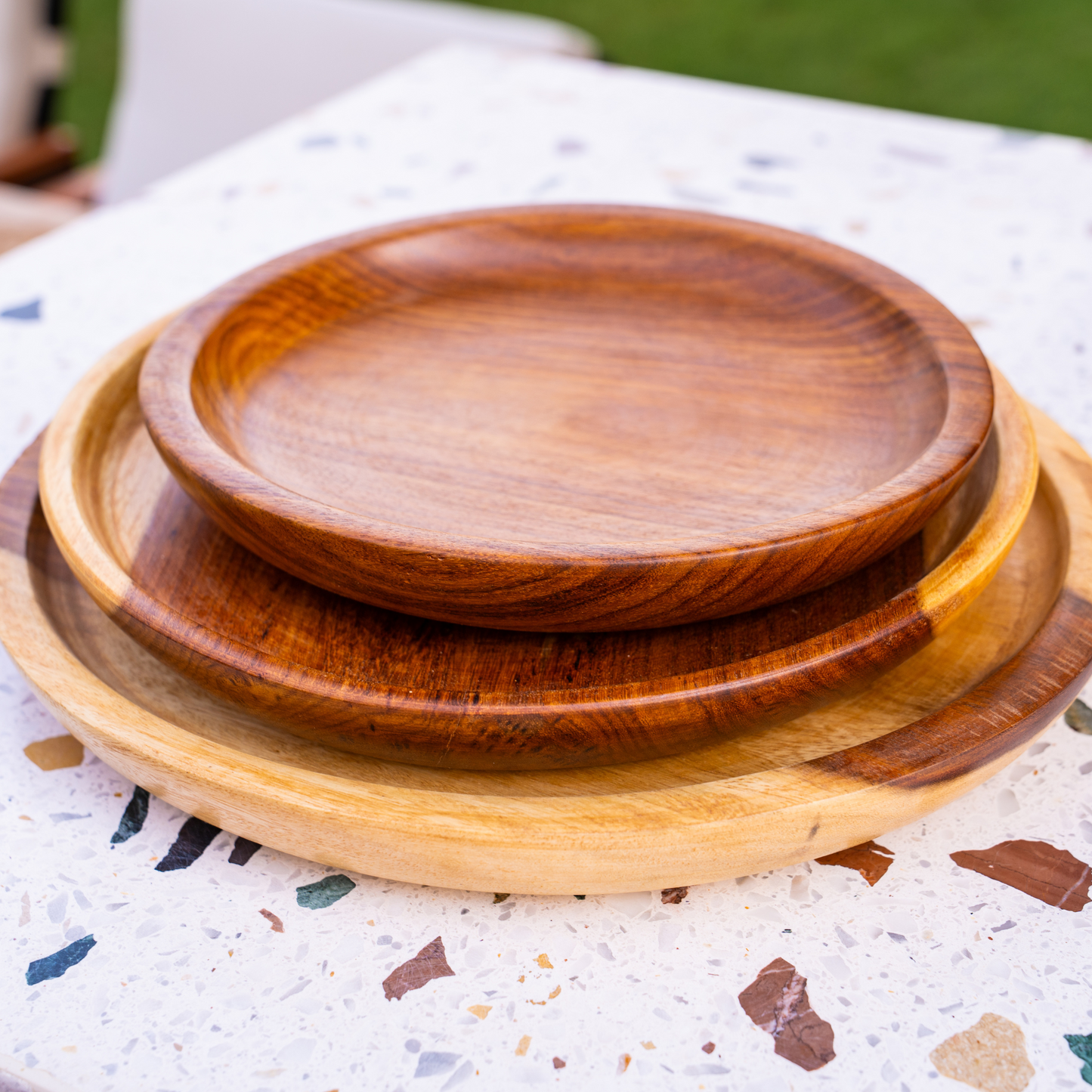 Natural Wooden Plates - 3 Piece Set Umbra