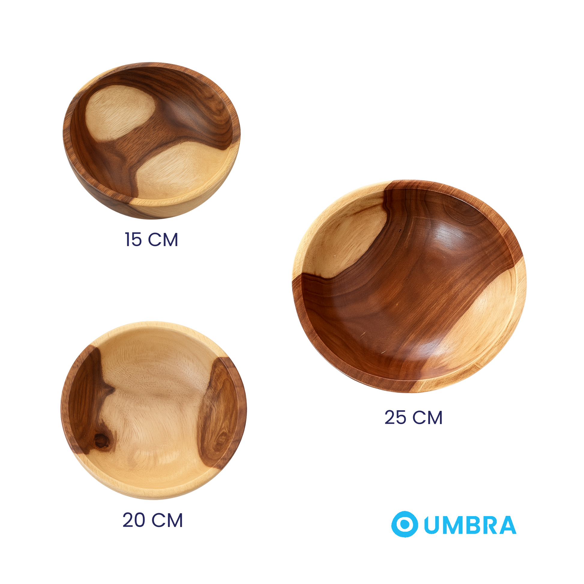 Natural Wooden Bowls - 3 Piece Set Umbra